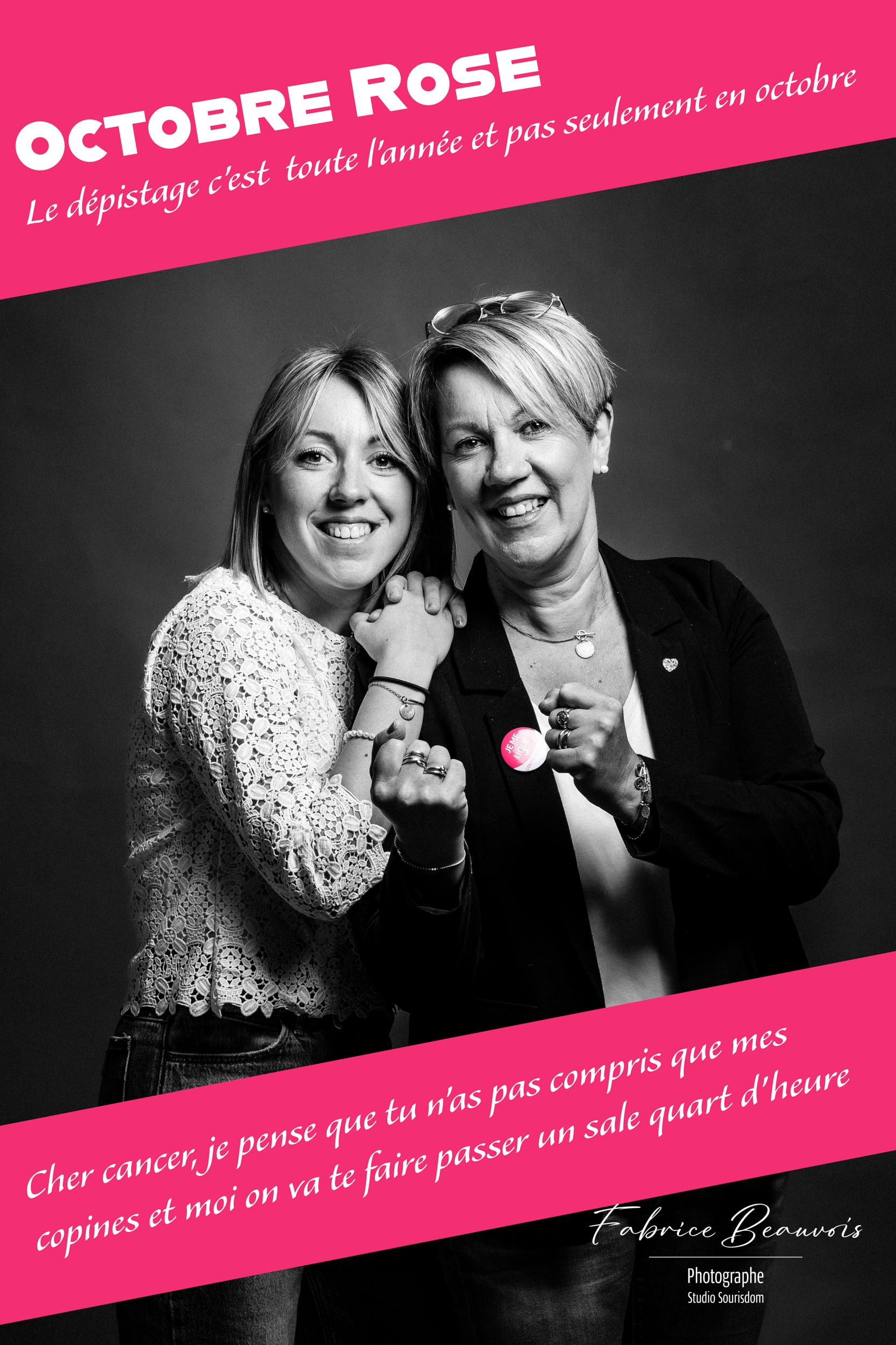 Portrait de deux commerçantes pour l'opération octobre rose 2024