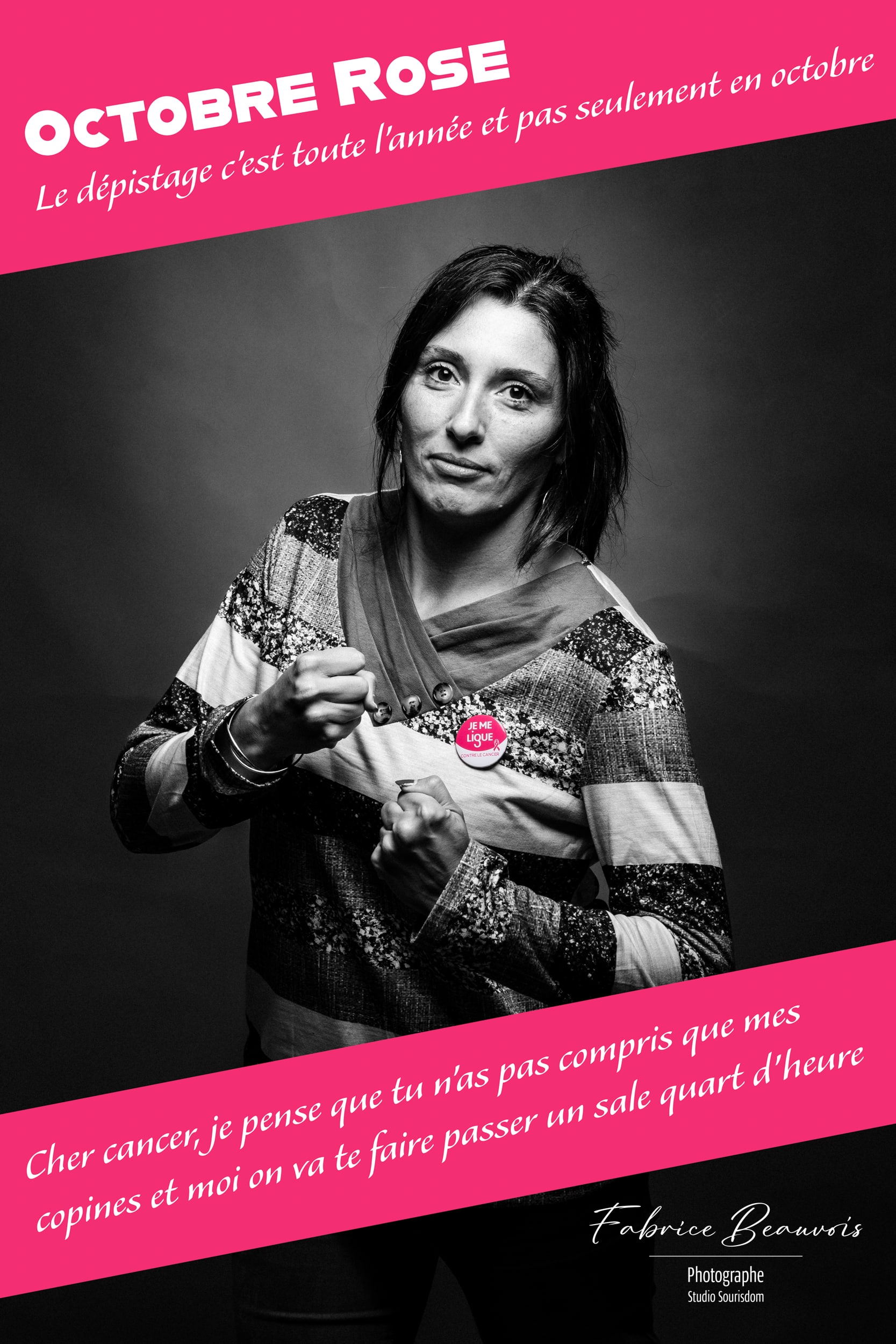 Portrait d'une commerçante pour l'opération octobre rose 2024