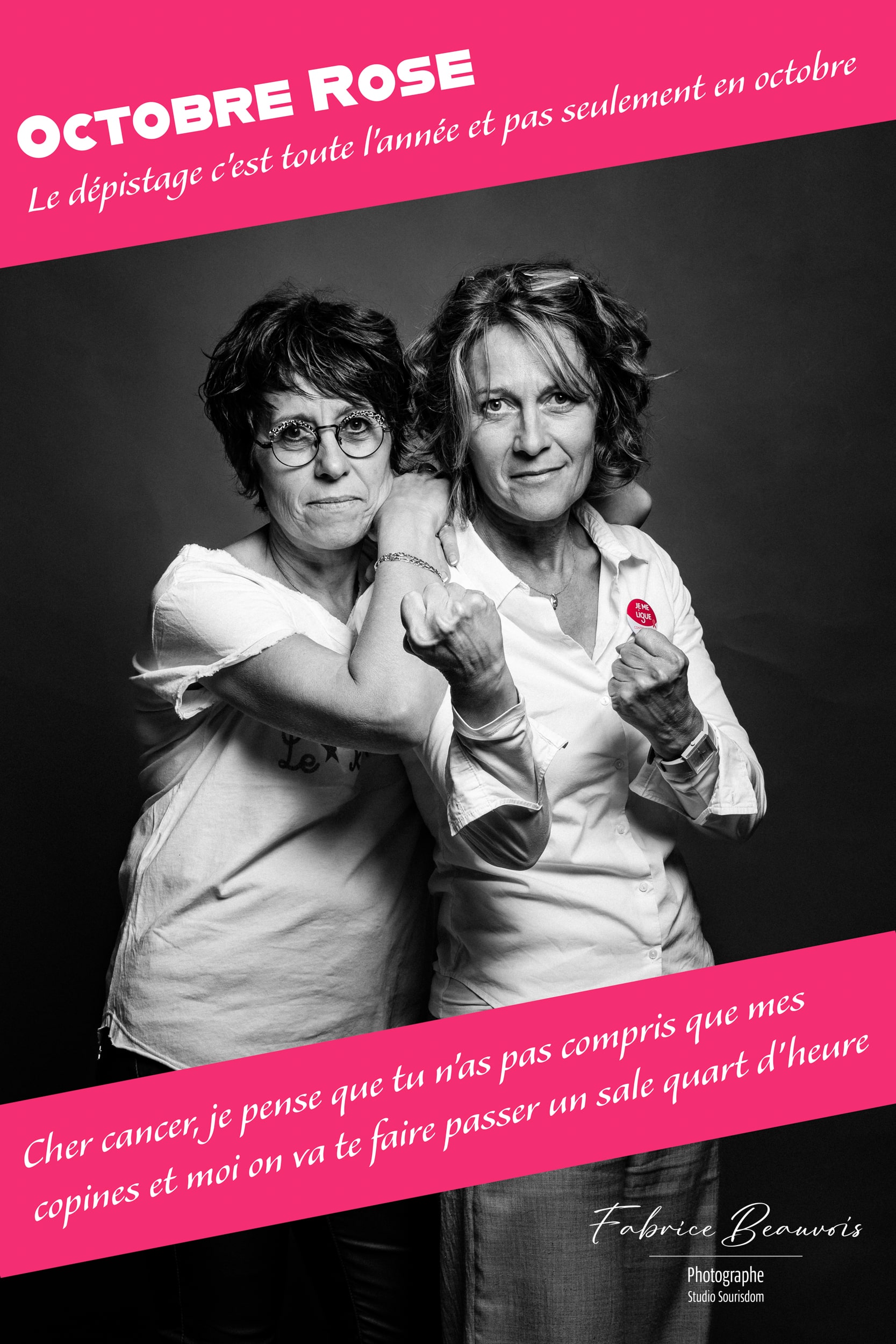 Portrait de deux commerçantes pour l'opération octobre rose 2024